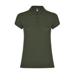 Damen-Poloshirt aus Baumwoll-Piqué 200 g/m2 Roly Direct Star farbe dunkelgrün zweite Ansicht