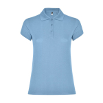 Damen-Poloshirt aus Baumwoll-Piqué 200 g/m2 Roly Direct Star farbe hellblau zweite Ansicht