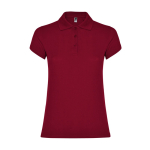 Damen-Poloshirt aus Baumwoll-Piqué 200 g/m2 Roly Direct Star farbe granatrot zweite Ansicht