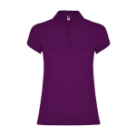 Damen-Poloshirt aus Baumwoll-Piqué 200 g/m2 Roly Direct Star farbe purpurfarben zweite Ansicht