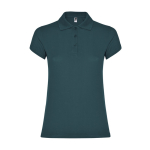 Damen-Poloshirt aus Baumwoll-Piqué 200 g/m2 Roly Direct Star farbe blaugrau zweite Ansicht