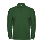 Langarm-Poloshirt aus Baumwolle 220 g/m2 Roly Direct Estrella farbe flaschengrün zweite Ansicht