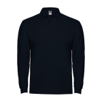 Langarm-Poloshirt aus Baumwolle 220 g/m2 Roly Direct Estrella farbe marineblau zweite Ansicht