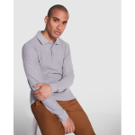 Langarm-Poloshirt aus Baumwolle 220 g/m2 Roly Direct Estrella farbe marineblau vierte Gebrauchsansicht