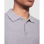 Langarm-Poloshirt aus Baumwolle 220 g/m2 Roly Direct Estrella farbe marineblau erste Detailansicht