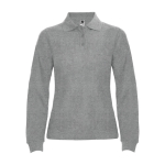 Damen-Poloshirt aus Baumwolle, Langarm 220 g/m2 Roly Direct Estrella farbe hellgrau zweite Ansicht