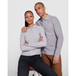 Damen-Poloshirt aus Baumwolle, Langarm 220 g/m2 Roly Direct Estrella farbe marineblau dritte Gebrauchsansicht