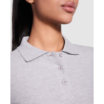 Damen-Poloshirt aus Baumwolle, Langarm 220 g/m2 Roly Direct Estrella farbe marineblau erste Detailansicht