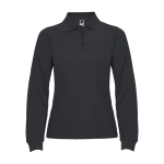 Damen-Poloshirt aus Baumwolle, Langarm 220 g/m2 Roly Direct Estrella farbe aschgrau zweite Ansicht