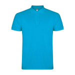 Herren-Poloshirt aus Baumwoll-Piqué 200 g/m2 Roly Direct Star farbe türkis zweite Ansicht