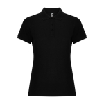 Damen-Poloshirt aus Baumwolle, Slim Fit Roly Direct Pegaso Premium farbe schwarz zweite Ansicht