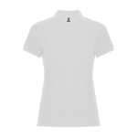 Damen-Poloshirt aus Baumwolle, Slim Fit Roly Direct Pegaso Premium farbe weiß zweite Ansicht