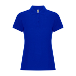 Damen-Poloshirt aus Baumwolle, Slim Fit Roly Direct Pegaso Premium farbe köngisblau zweite Ansicht