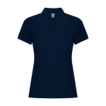 Damen-Poloshirt aus Baumwolle, Slim Fit Roly Direct Pegaso Premium farbe marineblau zweite Ansicht