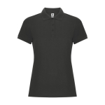 Damen-Poloshirt aus Baumwolle, Slim Fit Roly Direct Pegaso Premium farbe aschgrau zweite Ansicht