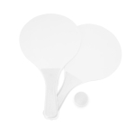 Strandtennis-Set mit 2 Holzschlägern und 1 Ball farbe weiß zweite Ansicht