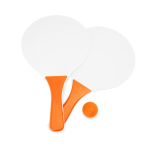 Strandtennis-Set mit 2 Holzschlägern und 1 Ball farbe orange zweite Ansicht