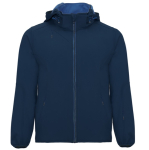 Softshelljacke 2 lagig mit Kapuze und Taschen Roly Direct Siberia farbe marineblau zweite Ansicht
