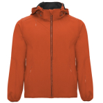 Softshelljacke 2 lagig mit Kapuze und Taschen Roly Direct Siberia farbe dunkelorange zweite Ansicht