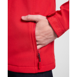 Softshell-Jacke mit Elastan, 2-lagig 300 g/m2 Roly Direct Nebraska farbe rot erste Detailansicht