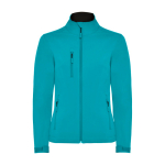 Softshell-Jacke mit Elastan für Damen 300 g/m2 Roly Direct Nebraska farbe lagunenblau zweite Ansicht