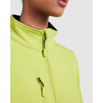 Softshell-Jacke mit Elastan für Damen 300 g/m2 Roly Direct Nebraska farbe lindgrün zweite Detailansicht