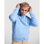 Sweatshirt aus Baumwolle und Polyester 280 g/m² Roly Direct Urban farbe pastellblau vierte Gebrauchsansicht