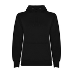 Slim Fit Sweatshirt für Damen aus Baumwolle 280 g/m2 Roly Direct Urban farbe schwarz zweite Ansicht