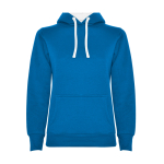 Slim Fit Sweatshirt für Damen aus Baumwolle 280 g/m2 Roly Direct Urban farbe blau zweite Ansicht