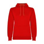Slim Fit Sweatshirt für Damen aus Baumwolle 280 g/m2 Roly Direct Urban farbe rot zweite Ansicht