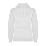 Slim Fit Sweatshirt für Damen aus Baumwolle 280 g/m2 Roly Direct Urban farbe weiß zweite Ansicht