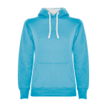 Slim Fit Sweatshirt für Damen aus Baumwolle 280 g/m2 Roly Direct Urban farbe hellblau zweite Ansicht