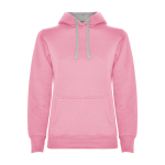 Slim Fit Sweatshirt für Damen aus Baumwolle 280 g/m2 Roly Direct Urban farbe hellrosa zweite Ansicht