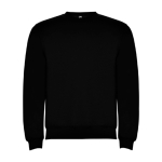 Pullover aus Baumwolle mit Rippbündchen 280 g/m2 Roly Direct Clasica farbe schwarz zweite Ansicht