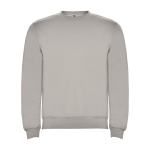 Pullover aus Baumwolle mit Rippbündchen 280 g/m2 Roly Direct Clasica farbe grau zweite Ansicht