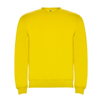 Pullover aus Baumwolle mit Rippbündchen 280 g/m2 Roly Direct Clasica farbe gelb zweite Ansicht