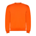 Pullover aus Baumwolle mit Rippbündchen 280 g/m2 Roly Direct Clasica farbe orange zweite Ansicht