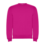 Pullover aus Baumwolle mit Rippbündchen 280 g/m2 Roly Direct Clasica farbe rosa zweite Ansicht