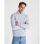 Pullover aus Baumwolle mit Rippbündchen 280 g/m² Roly Direct Clasica farbe verwaschenes blau erste Gebrauchsansicht