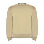 Pullover aus Baumwolle mit Rippbündchen 280 g/m2 Roly Direct Clasica farbe sandbraun zweite Ansicht