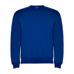 Pullover aus Baumwolle mit Rippbündchen 280 g/m2 Roly Direct Clasica farbe köngisblau zweite Ansicht