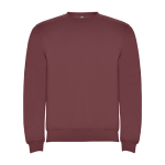 Pullover aus Baumwolle mit Rippbündchen 280 g/m2 Roly Direct Clasica farbe mahagoni zweite Ansicht