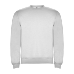 Pullover aus Baumwolle mit Rippbündchen 280 g/m2 Roly Direct Clasica farbe grau mamoriert zweite Ansicht