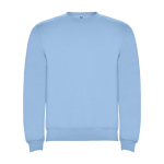 Pullover aus Baumwolle mit Rippbündchen 280 g/m2 Roly Direct Clasica farbe hellblau zweite Ansicht