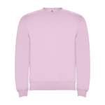 Pullover aus Baumwolle mit Rippbündchen 280 g/m2 Roly Direct Clasica farbe hellrosa zweite Ansicht