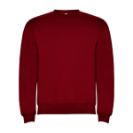 Pullover aus Baumwolle mit Rippbündchen 280 g/m2 Roly Direct Clasica farbe granatrot zweite Ansicht