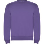 Pullover aus Baumwolle mit Rippbündchen 280 g/m² Roly Direct Clasica farbe purpurfarben erste Gebrauchsansicht
