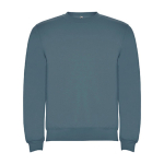 Pullover aus Baumwolle mit Rippbündchen 280 g/m2 Roly Direct Clasica farbe blaugrau zweite Ansicht