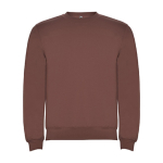 Pullover aus Baumwolle mit Rippbündchen 280 g/m2 Roly Direct Clasica farbe fuchsrot zweite Ansicht