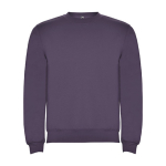 Pullover aus Baumwolle mit Rippbündchen 280 g/m2 Roly Direct Clasica farbe lila zweite Ansicht
